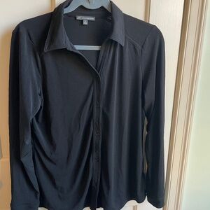 Nylon Button Down Blouse